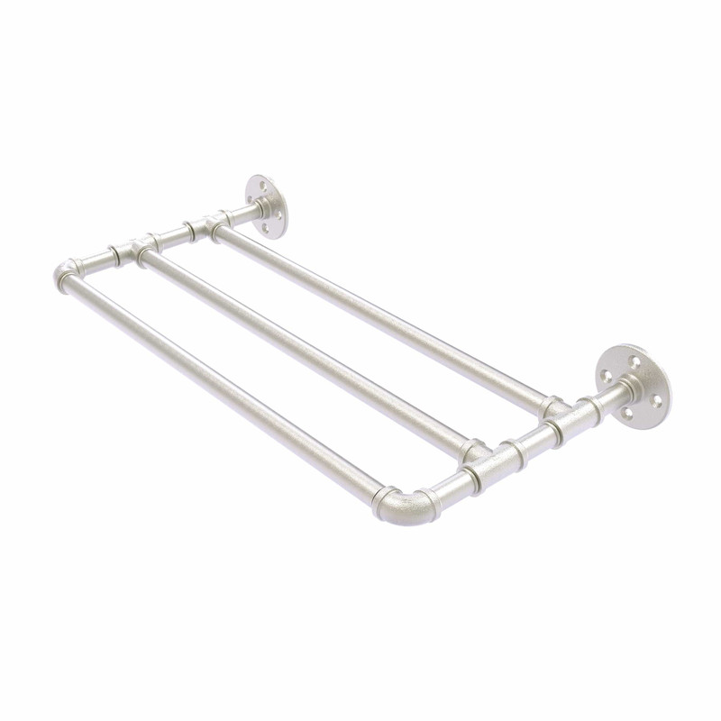 18" Wall Mounted Towel Shelf, Satin Nickel Finish